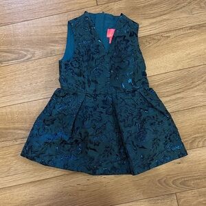 Lilly Pulitzer Teal Floral Kids Dress